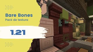 Bare Bones  Pack de textura  Minecraft 121 PeBedrock  Descarga texturepack barebones [upl. by Mlawsky]