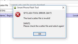 CARA MENGATASI SP FLASH TOOL ERROR 8417 DAN INCORRECT SCATTER FILE FORMAT [upl. by Kenleigh]