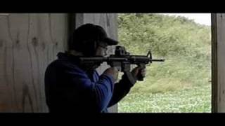 V22 AR15 rifle being fired in slow motion [upl. by Arrehs392]