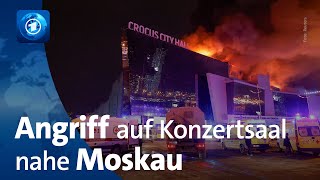 Moskau Angriff in Konzertsaal – laut russischem Inlandsgeheimdienst mindestens 40 Tote [upl. by Murray]