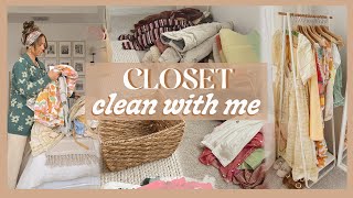 SPRING CLOSET CLEAN OUT  organizing decluttering amp tidying my wardrobe [upl. by Keyser]