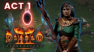 DIABLO 2 RESURRECTED Gameplay Walkthrough Act 1 Sorceress  No Commentary [upl. by Akinahc]