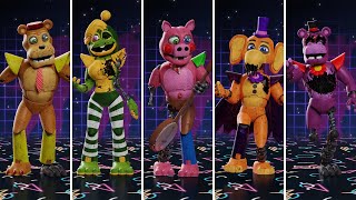 FNAF SB Shattered Glamrock Mediocre Melodies Workshop Animations [upl. by Yeznil]