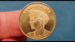 Regina Maria 50 bani 2019 Queen Maria Romania Coins Moneda [upl. by Cranston]