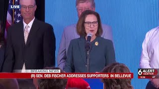 Election 2024 Sen Deb Fischer makes remarks after win over Dan Osborn [upl. by Maroj]