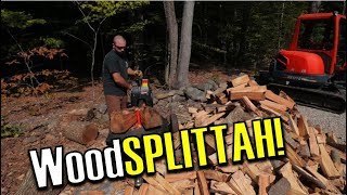 LOG Splitter VS HARDwood  DR RapidFire Kinetic  Pros amp Cons  Splitting SMARTER [upl. by Schumer]