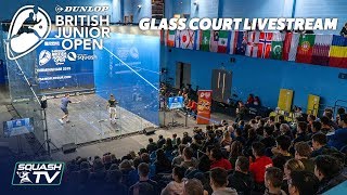 Squash Dunlop British Junior Open 2019  Glass Court Livestream  Finals Day [upl. by Cahra]