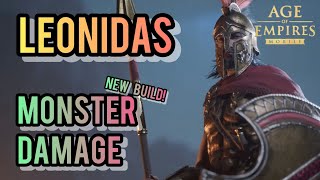 Leonidas Monster Damage Build AOEM  Age of Empires Mobile [upl. by Anitel]