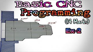 Basic cnc programming  Ex2 CNC Programming for beginners  cnc programming [upl. by Esorlatsyrc967]