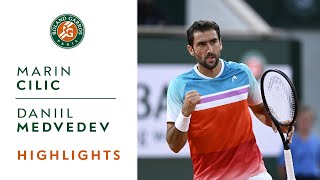 Daniil Medvedev vs Marin Cilic  Round 4 Highlights I RolandGarros 2022 [upl. by Rhynd376]