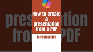 How to create a presentation from a PDF using Copilot in PowerPoint [upl. by Sungam226]