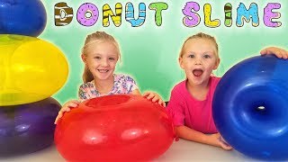 Find Your Slime Ingredients Challenge Crazy Giant Donut Balloons Scavenger Hunt [upl. by Rebekah]