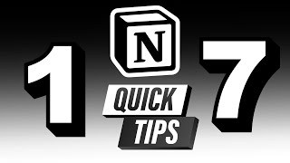 17 Quick Tips for Notion Beginners [upl. by Yeta]