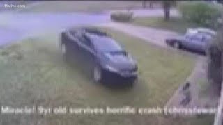 Shocking video shows car hit 2 girls playing in DeKalb Co yard [upl. by Prochoras]