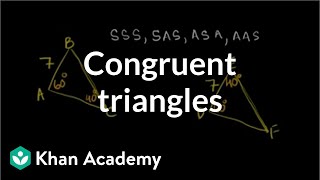 Congruent triangle example 2  Congruence  Geometry  Khan Academy [upl. by Cathe425]