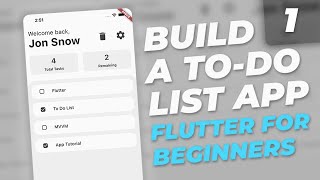 Build a ToDo List App  Flutter Tutorial for Beginners  Part 1 [upl. by Llenwahs]