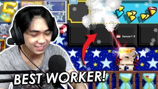 I FOUND THE BEST WORKER in GROWTOPIA [upl. by Yecaw]