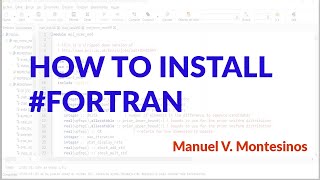 Fortran  How To Install Fortran on Windows [upl. by Nomelihp]