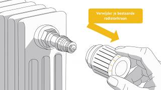 Installatie handleiding Somfy Thermostatische Radiatorkraan io  BE NL [upl. by Hulda]