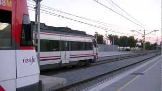 Renfe 447 saliendo de Malgrat de Mar [upl. by Nostets]