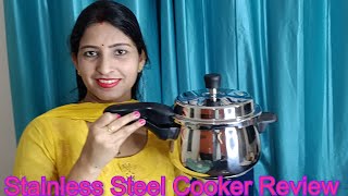 Pigeon Stainless Steel Pressure Cooker Review  Pigeon Inox Plus Outer lid Unboxing mansisunit [upl. by Abbi]