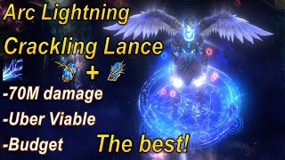 322 Arc Lightning  Crackling Lance build 70M Damage   Path of Exile [upl. by Martie344]