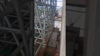 Crossbeam scaffolding moktv pylon construction constructionsite site myanmar [upl. by Mahon]