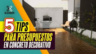 5 TIPS IMPORTANTES PARA COTIZAR PROYECTOS DE CONCRETO DECORATIVO [upl. by Sirrap404]