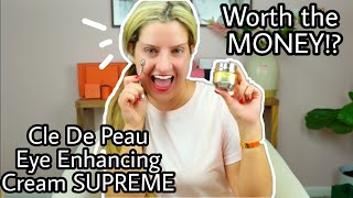 Cle De Peau Enhancing Eye Contour Cream Supreme Review Is it TOO EXPENSIVE [upl. by Marylou]