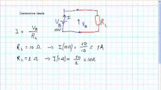 Generatore reale di tensione  Generatore ideale di tensione [upl. by Hanselka]