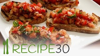 How to make bruschetta in 30 seconds [upl. by Sremmus]