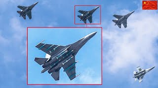 Chinese Air Force J16 fighter jet demonstrates advanced PL17 longrange missile 300 km range [upl. by Anaerb]