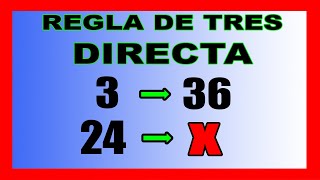 ✅👉 Regla de Tres Directa ✅ Como Hacer una Regla de Tres Directa [upl. by Surdna]