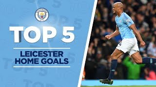 THAT KOMPANY GOAL  Top 5 Goals at the Etihad vs Leicester  Aguero Jesus amp Sterling goals [upl. by Roon]