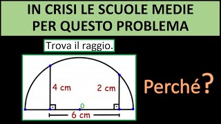 Geometria Le scuole medie entrano in crisi per questo problema sul cerchio [upl. by Bunde]