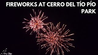 Fuegos artificiales en el Parque del Cerro Tío Pío Madrid  Fireworks at Cerro Tío Pío Park Madrid [upl. by Atnwahsal181]