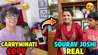 Carryminati VS Sourav Joshi  Carryminati Parody Video Of Sourav Joshi Vlogs  Copy VS Real [upl. by Ellsworth]