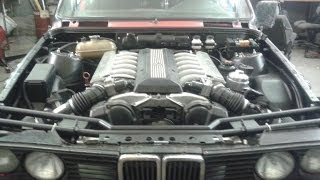 M70B50 with manual 5q getrag from BMW E28 M30 [upl. by Harimas]