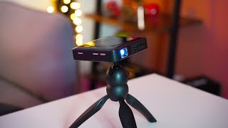 2021 Mini Apeman M4S  Pocket Sized DLP Projector Review [upl. by Kippar]