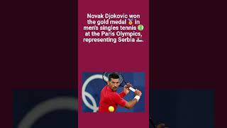 Novak Djokovic of Serbia won gold medal in mens singles tennis at Paris Olympics olympics tennis [upl. by Eiznekcam201]