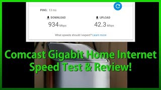 ComcastXfinity Gigabit Home Internet Speed Test amp Review [upl. by Jillane94]