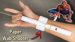 How To Make SPIDERMAN web shooter with paper  MARVEL toy making  Paper Gun  Paper Craft [upl. by Rafaellle427]