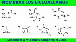 NOMBRAR CICLOALCANOS CICLOALQUIL [upl. by Haridan]