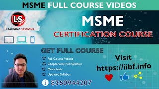 MSME Certification  Role of SIDBI in MSME  Certifications Courses MSME [upl. by Bonacci]