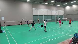 Arena Badminton club games Pomona California 9月25日24 3 Alan amp Raj vs Vivian amp Manson [upl. by Aligna409]