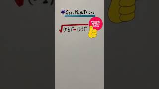 Simplification of Square Roots with fractions CoolMathsTricks Subtracting radicals shorts [upl. by Sup]