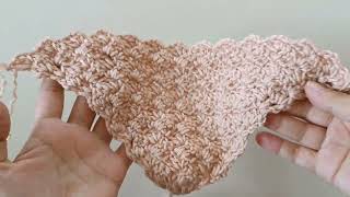 How to crochet triangle shawl with simple stitch [upl. by Martino507]