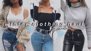 WINTER TRY ON CLOTHING HAUL  ASOS MISSGUIDED BOOHOO [upl. by Yona232]