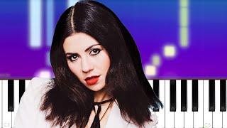 MARINA AND THE DIAMONDS  Oh No Piano Tutorial [upl. by Abram]