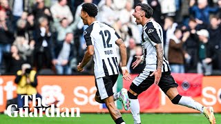 Heracles Mario Engels scores incredible goal from halfway line against Ajax [upl. by Soracco]